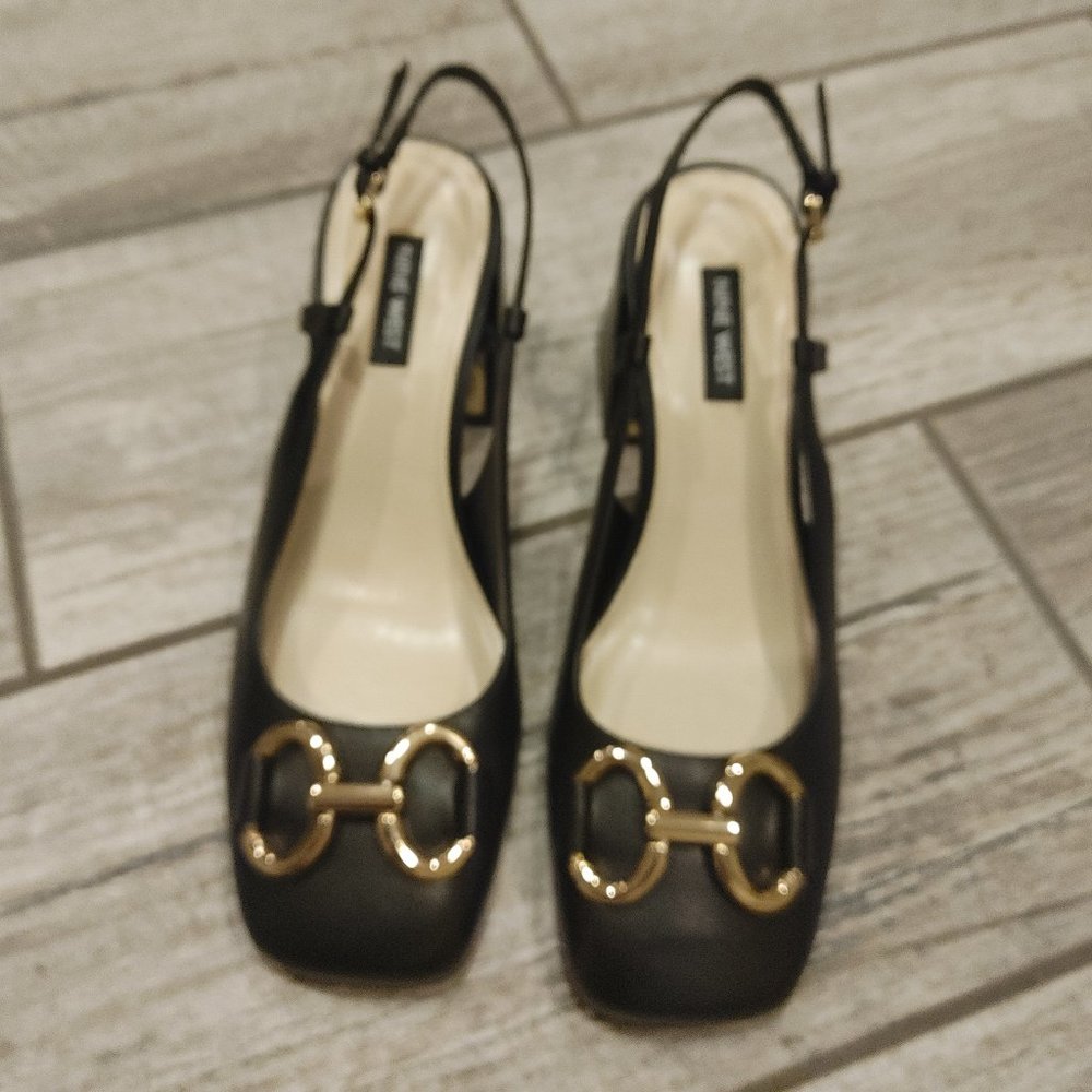 NINE WEST Genuine leather Women's slingback shoes size 8 - Picture 7 of 14